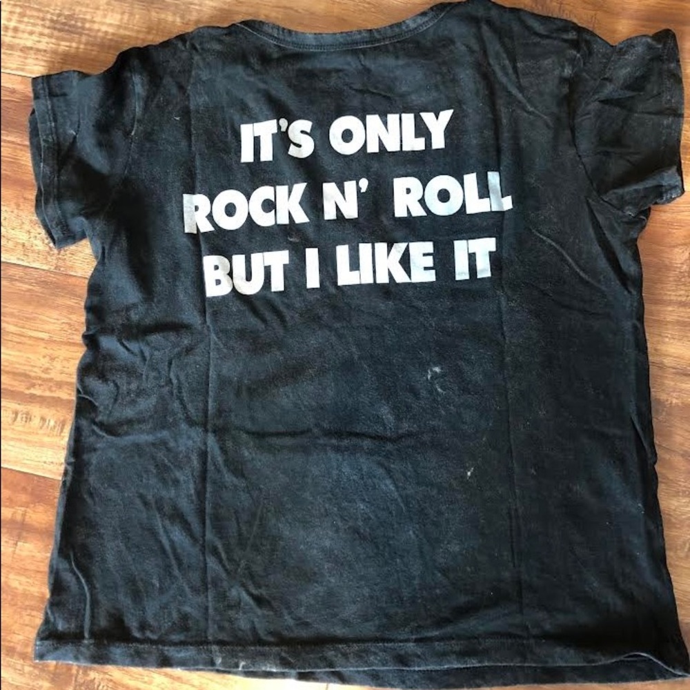 The Rolling Stones graphic tee, small.